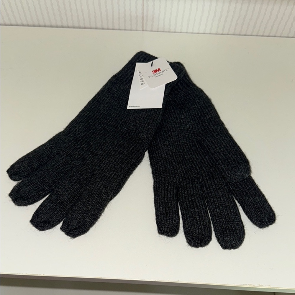 3M Thinsulate Insulated Gray Knit Men's Gloves Size Large/Extra Large XL NEW NWT